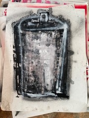 Graffiti street art original “Spray can” 22×28 poster size painting vinyl spray