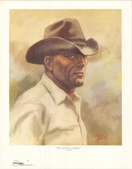 Western Art- watercolor print- rugged cowboy
