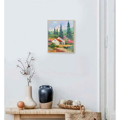 Original Art Tuscany Landscape 9×12 Italy Impasto Oil Painting