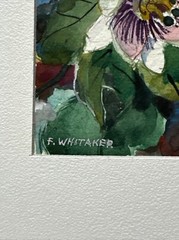 FREDERIC WHITAKER PAINTING AMERICAN FLORAL IMPRESSIONISM LISTED FAMOUS SMALL