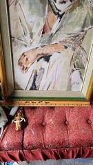 Costantino Lagana Signed 1958 Oil Painting Portrait Of Bearded Man Framed