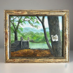 Orig. Eileen Jones Painting “Waihe’e Valley Swinging Bridge” (Maui, Hawaii) Sgn