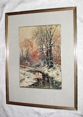 Original Watercolor Painting Warren Baumgartner 1894-1963 American
