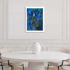 Original Abstract Flower Vase Painting 16×20 Canvas Modern Wall Art Home Decor