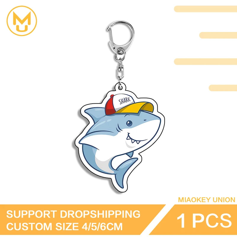 Shark Animal Artistic Photo Keychain Key Chains Hot Selling Edgy Car Backpacks