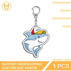 Shark Animal Artistic Photo Keychain Key Chains Hot Selling Edgy Car Backpacks