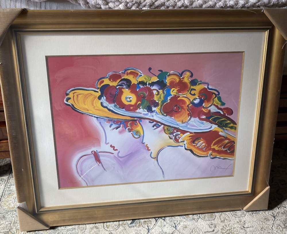 Peter Max Friends Lithograph 2001 164/300 Framed 19×26 1/2
