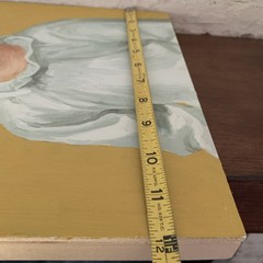 Original Art Oil Painting Portrait Of A Boy Brown Hair Eyes 12×14 On Wood Panel