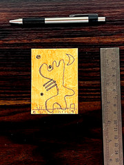 e9Art ACEO: the trouble with swallowing a secret is that eventually it wants …