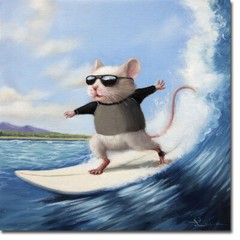 Surfs Up by Lucia Heffernan Gallery-Wrapped Canvas Giclee Art (24 in x 24 in)