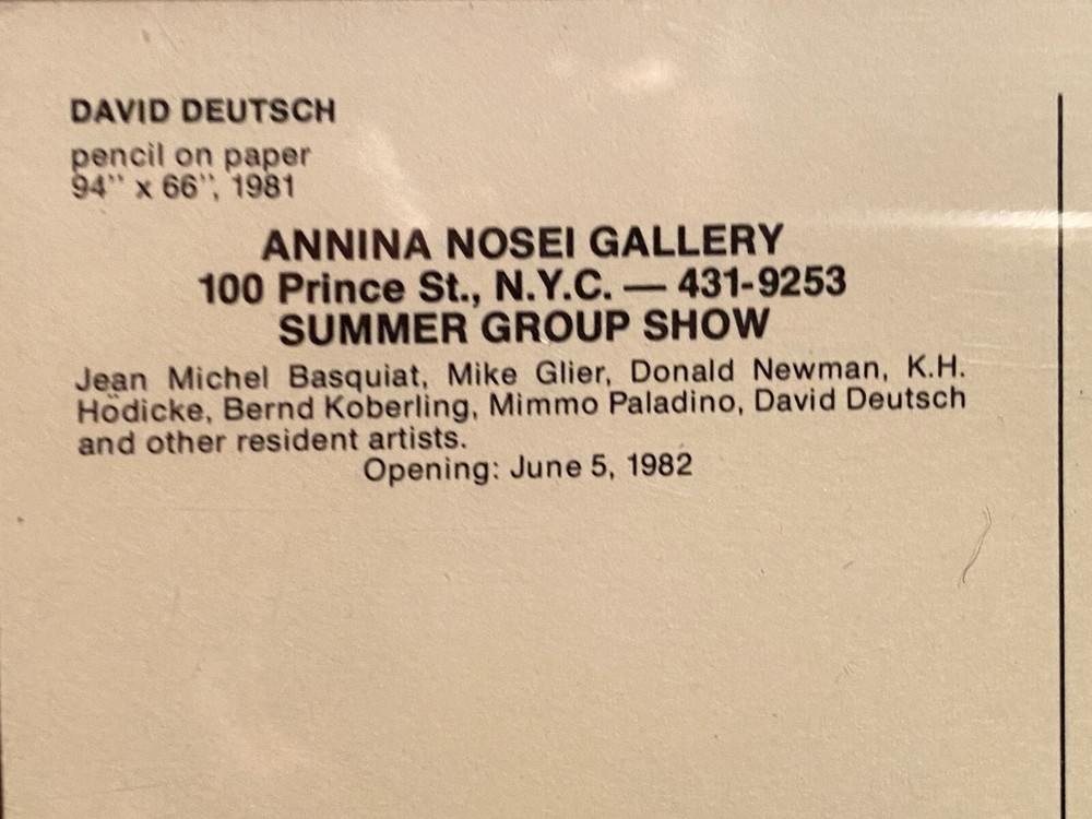 BASQUIAT 1982 NYC SOHO GALLERY GROUP EXHIBITION INVITATION