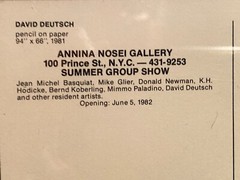 BASQUIAT 1982 NYC SOHO GALLERY GROUP EXHIBITION INVITATION
