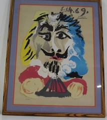 Pablo Picasso Musketeer Signed VTG Lithograph Numbered Art Framed Matted Train