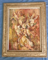MORGAN RUSSELL? – MODERNIST ABSTRACT PAINTING OF FLOWERS