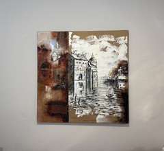 original Paint OOAK City scape paintings Mixed Texture & Abstract signed 39”*39”