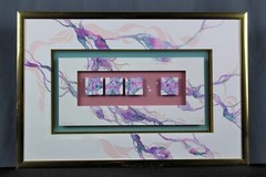 Sue Davis pottery tiles & hand painted matte, Fort Wayne artist, post modern
