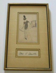ANTIQUE ART DECO PAINTING PORTRAIT WOMAN BLACK AMERICANA SIGNED SIMEON 1910’S