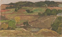 Anatoli Dovzhenko (1932-1991), „Fields“, Oil Painting, 1960 (1)
