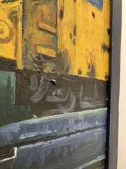 Robert Perry Train Oil Painting Fine Art Framed Signed 2000 St. Maries Idaho