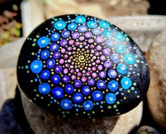 ​Hand-Painted Algonquin Mandala River Rock