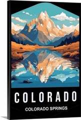 Personalized Custom Made Poster Of Colorado Prints or Canvas Wraps to 24×36