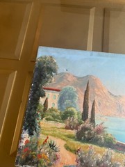 Vintage Original Oil on Canvas Painting by Carlo Ciappa (19th-20th Italy) Signed