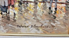 ANTOINE BLANCHARD FRENCH O/C PAINTING WITH PROVENANCE 23″1/2 BY 36″ MAGNIFICENT