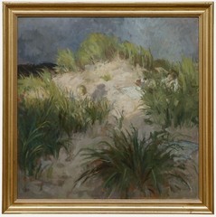 Bernard Dunstan (1920-2017) – Framed Mid 20th Century Oil, Sand Dunes