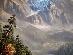 HANS OTTO KRAUS Original Oil Painting of Lake Eibsee. Bavarian Alps. 1960’s