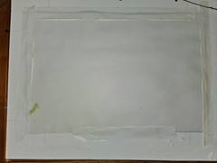 Watercolor on Paper „Panama Reflections“ by Anna Lohse Solid Wood Custom Frame