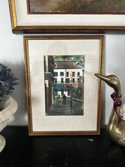 Vintage New Orleans Pirates Alley French Quarter Signed Adolph Kronengold Framed