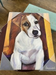 New Oil Painting Cute Dog portrait