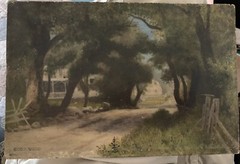 George Bacon Wood (1832-1910) Oil Landscape Painting American 19th Century PA/NY