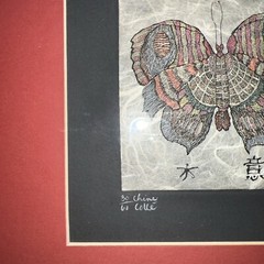 „Precious Jewels“ drawing of butterflies Robert Klunk in 1981 chine colle 30/61