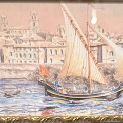 JEAN BRUN, Watercolor Print, Adele’s, France Colors of Provence, Matted & Framed