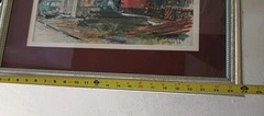 ROLLAND HARVE GOLDEN Original Watercolor Train Station New Orleans LA 1960