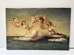 ANTIQUE PAINTING ICON ICONIC WOMAN FEMALE MODEL ANGELS Cherub Leonard Large