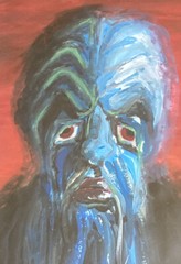 Original Fantasy Sci-fi Alien Life Oil Painting Framed Hanging Art Lloyd Olson