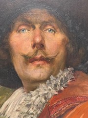 Alex de Andreis (1880-1929) Oil Painting Large Cavalier Portrait c 1920s
