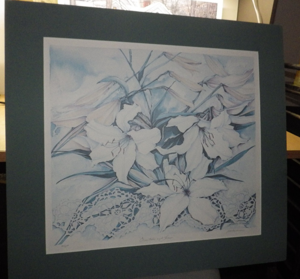 VTG THE ORIENTALS & LACE WATERCOLOR ARTIST SIGNED ART KELLEY PEROWICZ 341/500