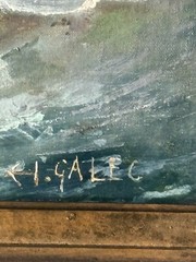 ANTIQUE 19TH CENTURY FRENCH IMPRESSIONIST OIL PAINTING OLD SEASCAPE SHIP BOAT