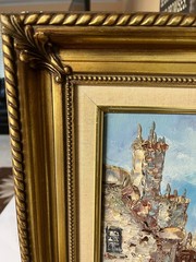 Louis L. BASSET Signed LARGE 54″ X 30″ Oil Painting PARIS France Street Scene
