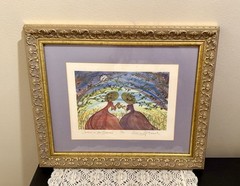 Whimsical Framed Print “Teatime In The Orchard” By Katie Flindall 10/150 Signed