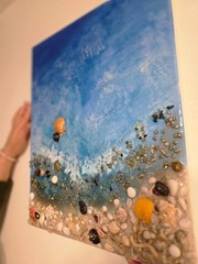 Original handcrafted resin artwork on acrylic or canvas.
