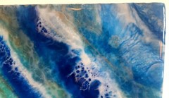 Resin Art Painting – Original Ocean Art 11 x 14 Inch Cradled Wood