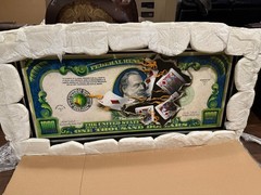 Michael Godard $1000 Bill Royal Flush – Embellished Giclee Numbered to 200 w COA
