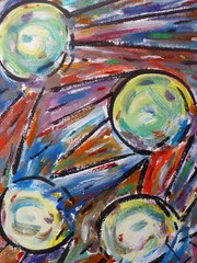 YOU CAN DO IT abstract NEW oil painting 8×10 canvas original art signed Crowell