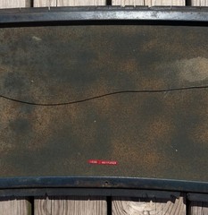 OOAK Folk Art Painting Mounted In Original 1928 Dodge Wayfarer Windshield Frame