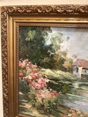 French Riviera Style Post Impressionist Painting