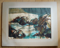 TOBY SARICH, IMPRESSIONIST COAST COASTAL SEASCAPE IMPRESSIONISM MODERN CALIF CA